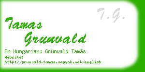 tamas grunvald business card